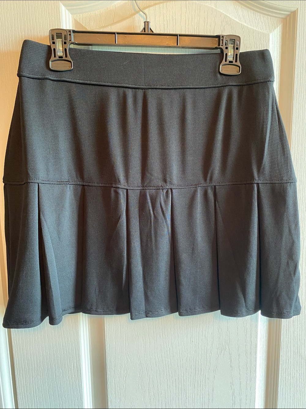 Black Pleaded Tennis Court with Shorts